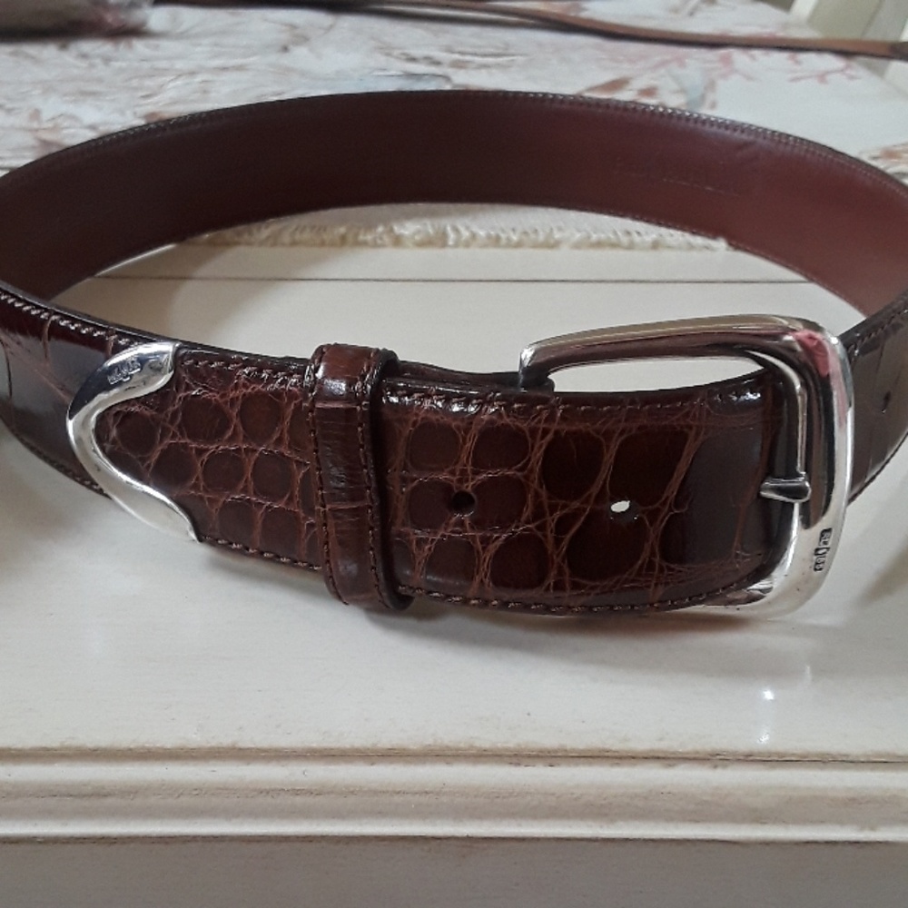 Genuine Ralph Lauren Sterling Alligator belts